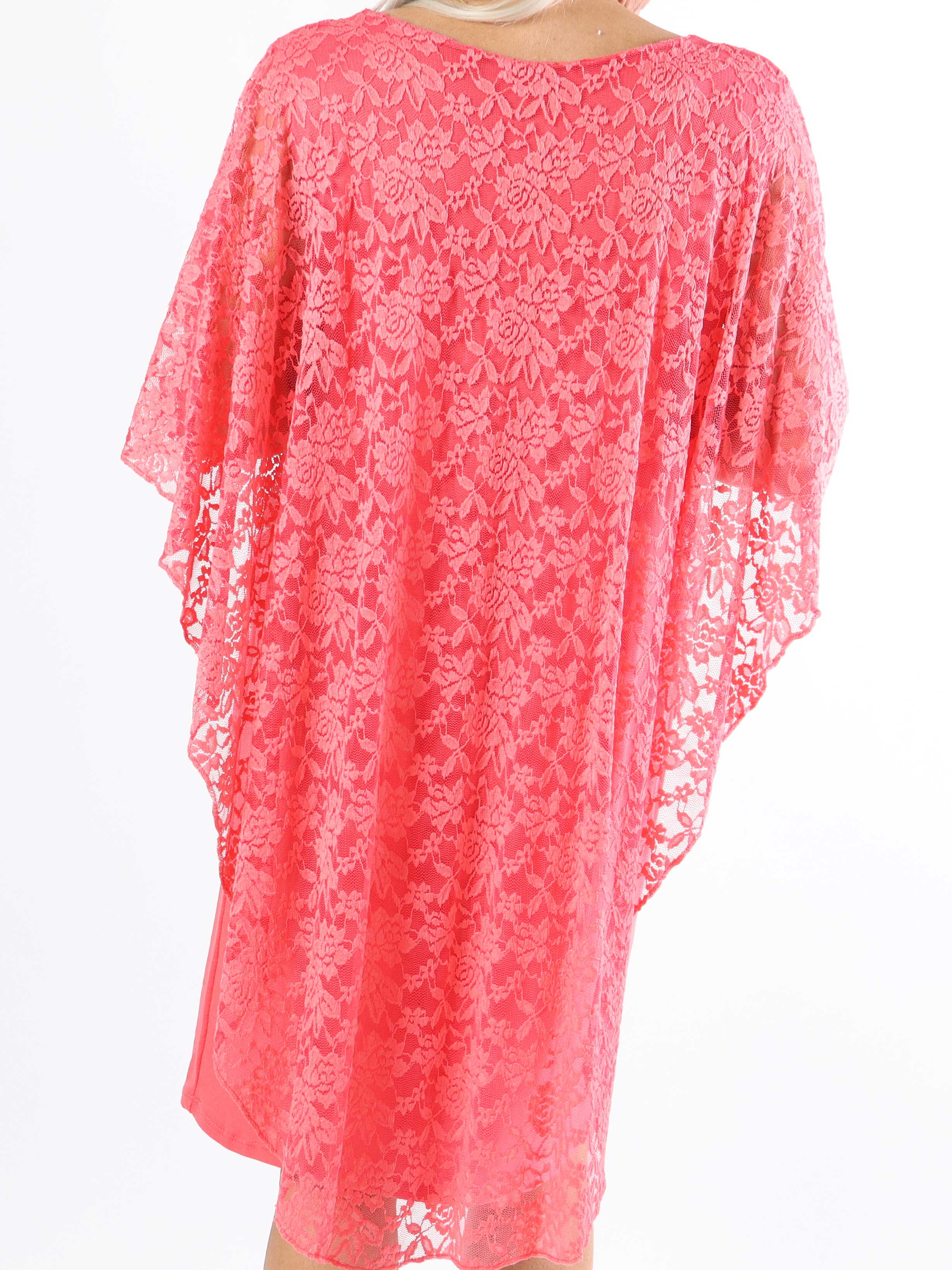 Kenya Lace - Sød plus size tunikakjole i blonde